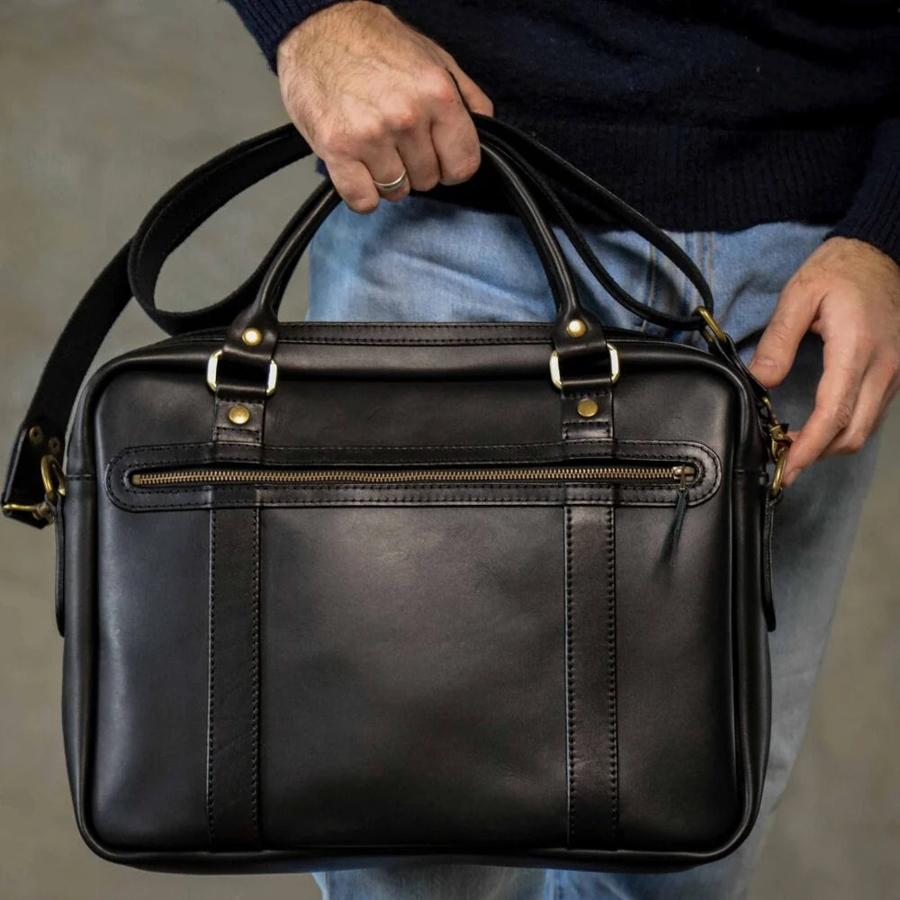 Leather laptop bag