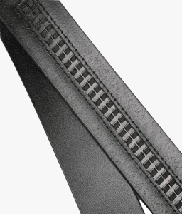 Black leather belt